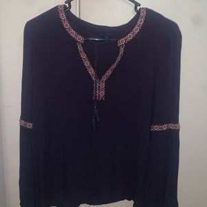 Dark Blue Aeropostale Blouse, Size Large